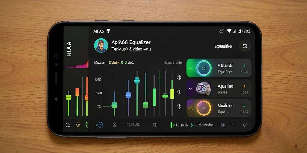 Antarmuka AIFA66 yang ramah pengguna dengan kontrol equalizer.