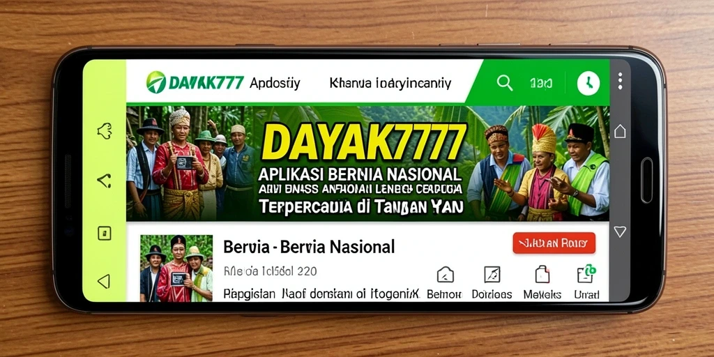 Antarmuka utama DAYAK777 menampilkan berita nasional terkini dengan jelas.