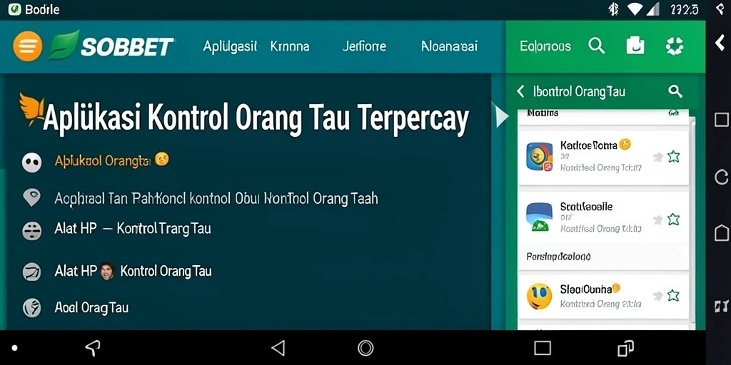 Tampilan antarmuka SBOBET dengan fitur kontrol orang tua yang mudah diakses.