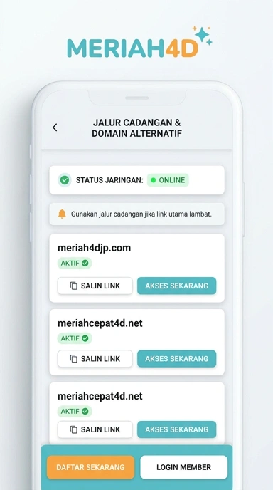 Tampilan link alternatif meriah4d