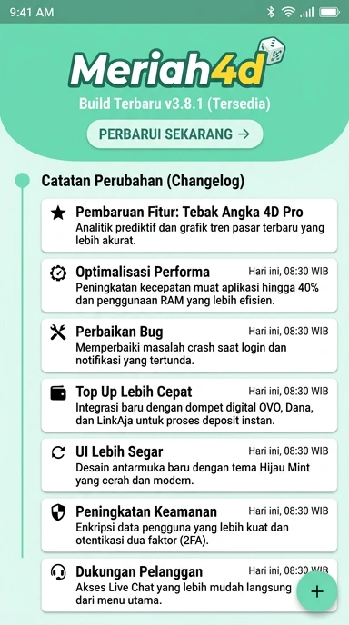 Tampilan riwayat versi meriah4d